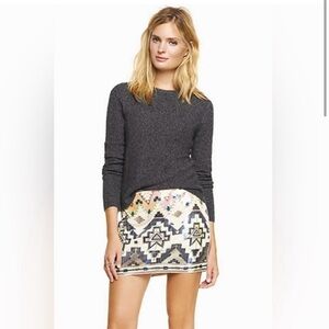 Express Aztec Tribal Sequin Knit Mini Skirt. Size S/P.